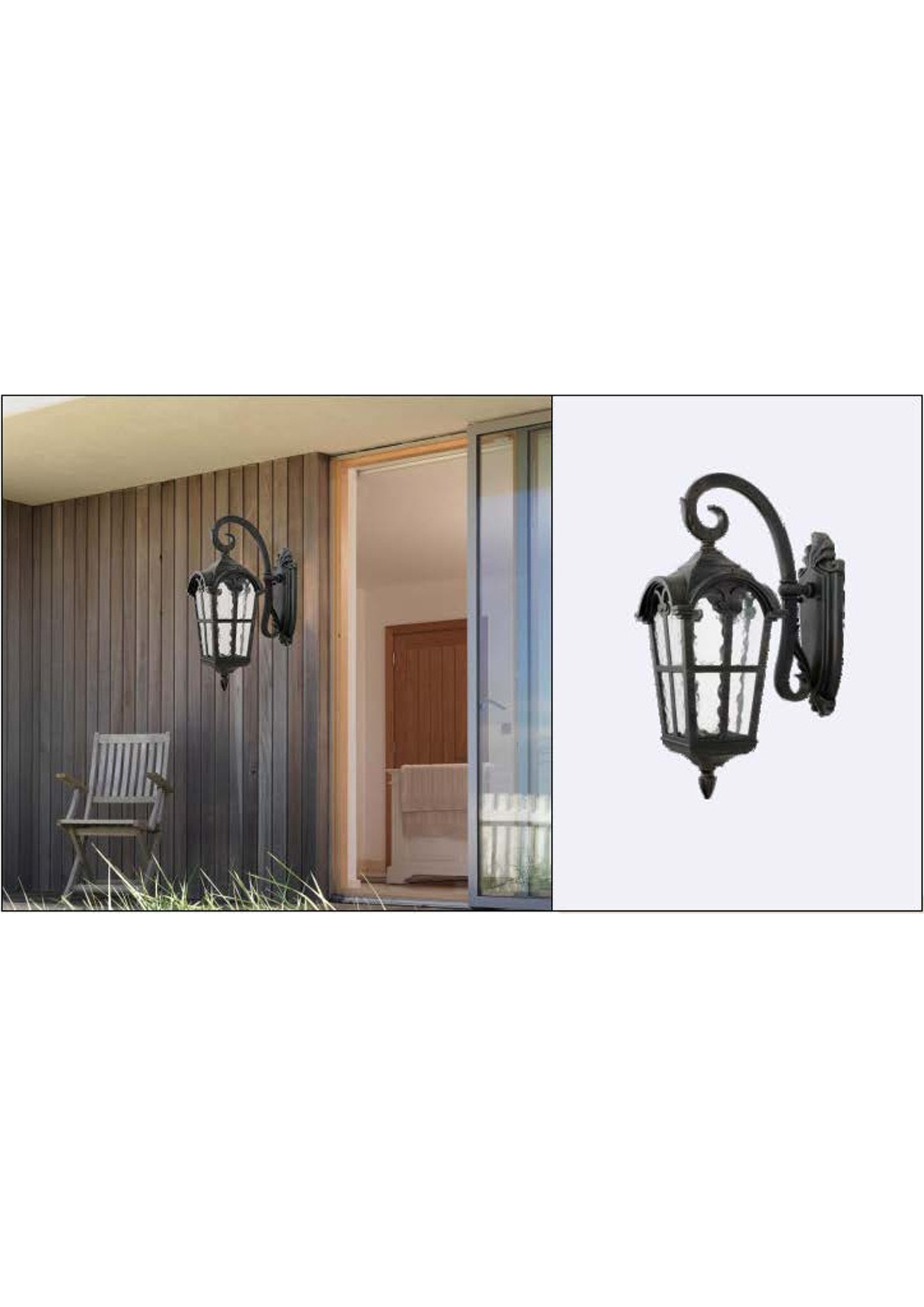 Beyond Lights - Black Wall Lantern- GL